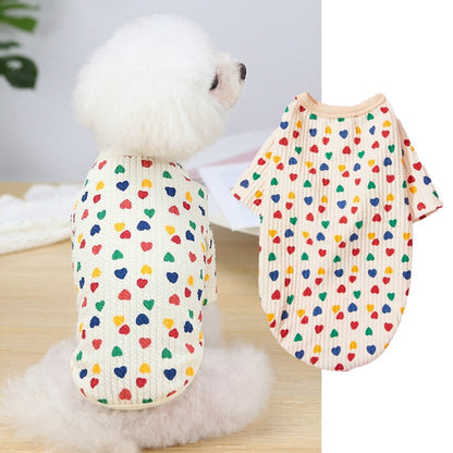 Ozzie - Heart Print Long Sleeve Dog Clothing