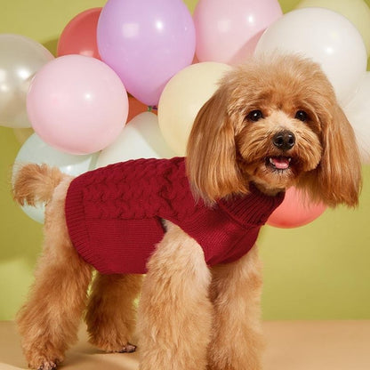 Ozzie - Knit Turn-Down Collar Dog Sweater