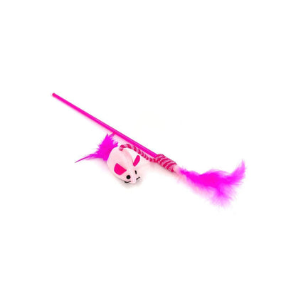 Moo – Feather Teaser Wand with Mouse Toy