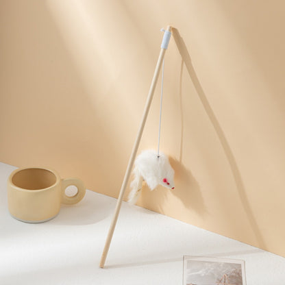 Moo - Cat Teaser Wand with Plush Mouse