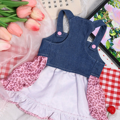 Ozzie - Heart Pocket Ruffle Hem Dog Dress