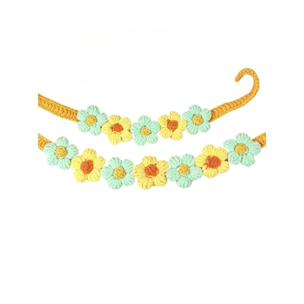 Mokka - Flower Crochet Cat Collar