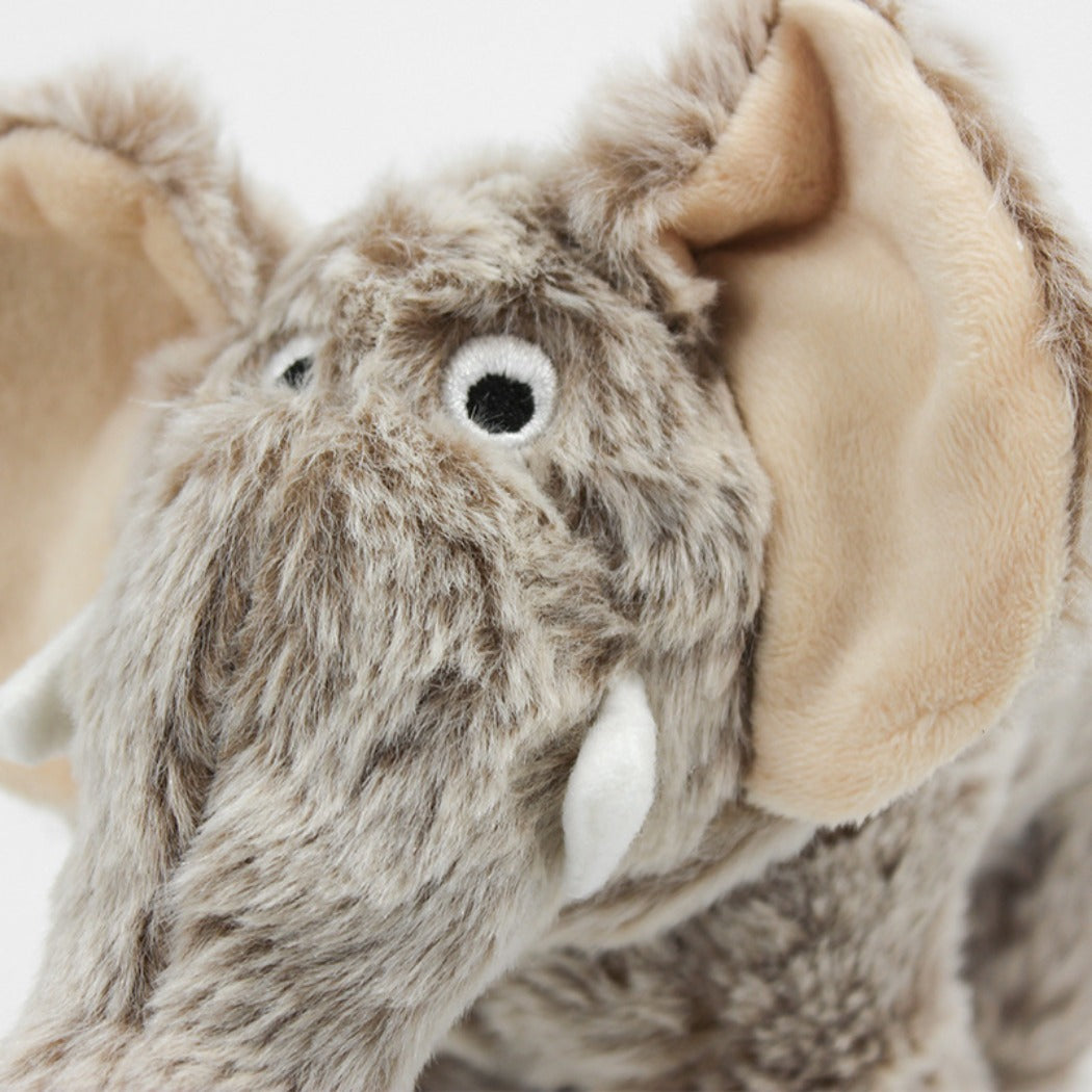 Petkin - Plush Elephant Dog Toy with Fuzzy Ears
