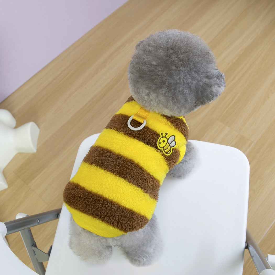 Ozzie - Bee Stripe Cartoon Two-Leg Dog Coat