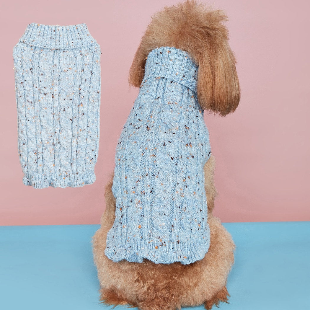 Ozzie - Cable Knit High Neck Dog Sweater Apparel