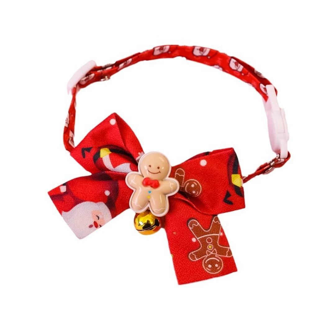 Christmoo - Holiday Cartoon Bow Bell Pet Collar