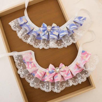 Mokka - Ruffle Lace Floral Cat Collar