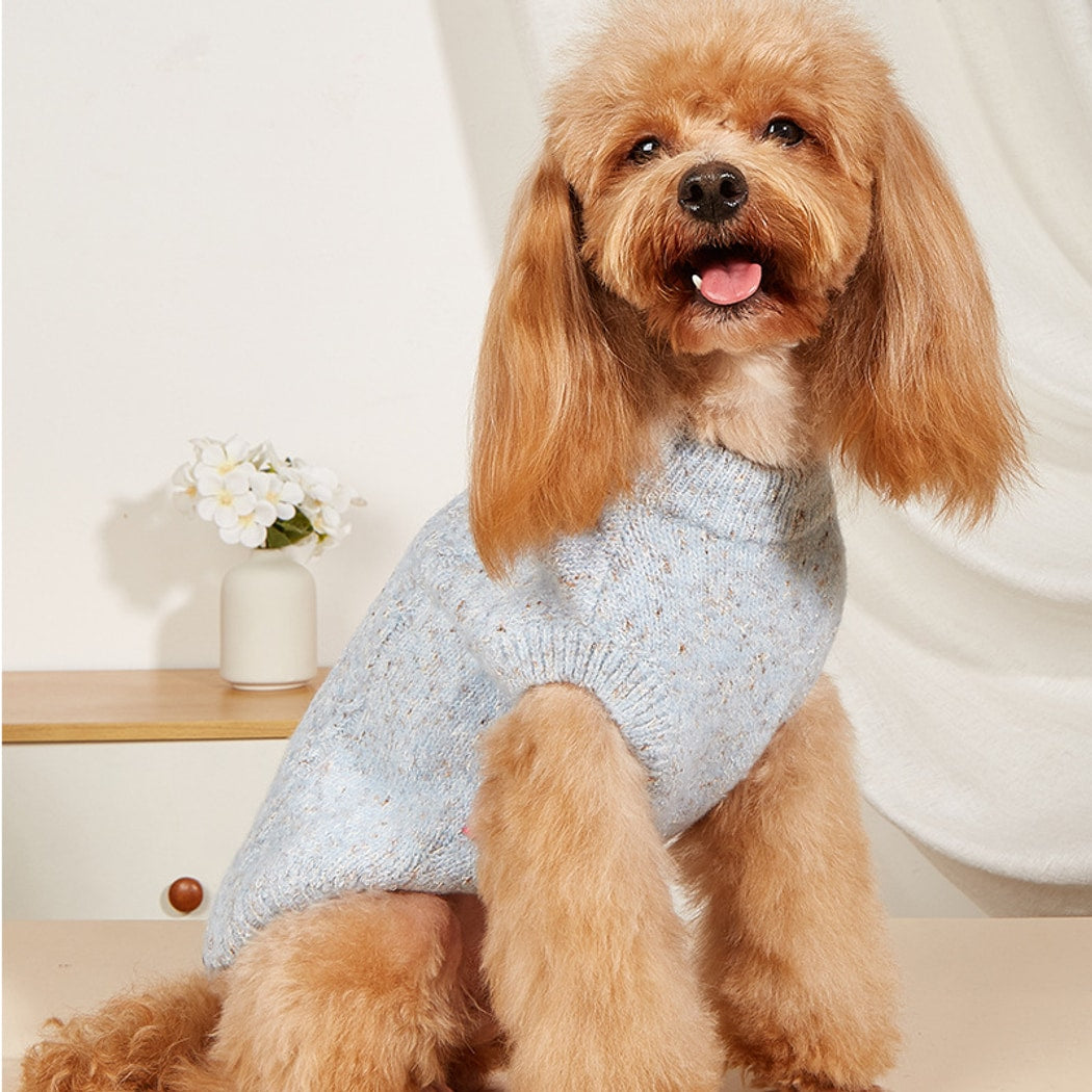 Ozzie - Speckled Ear Cutout Dog Pullover Sweater