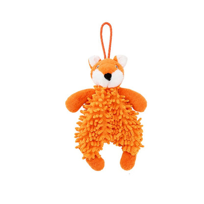 Petkin - Shaggy Fox Bunny & Monkey Plush Dog Toy