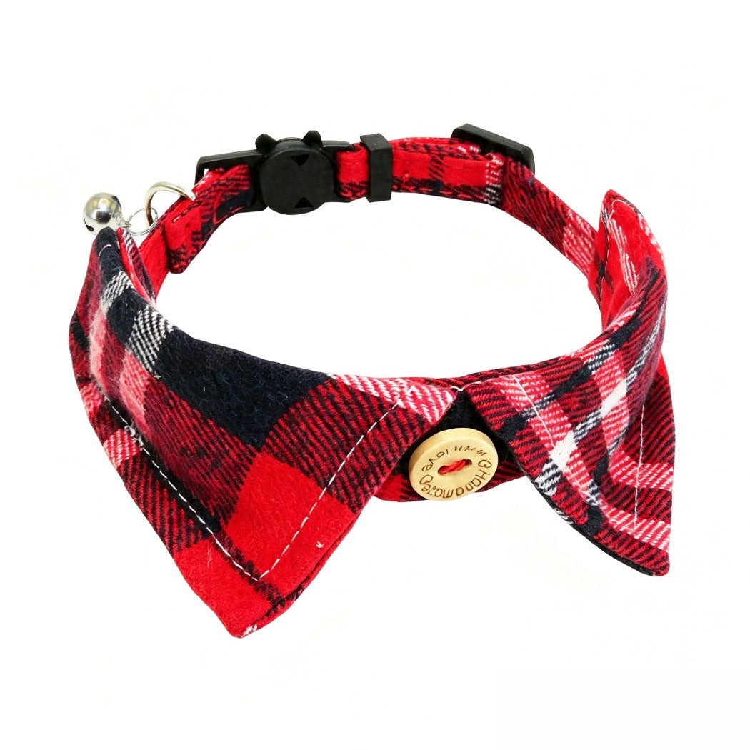Mokka - Plaid Breakaway Buckle Bell Cat Collar