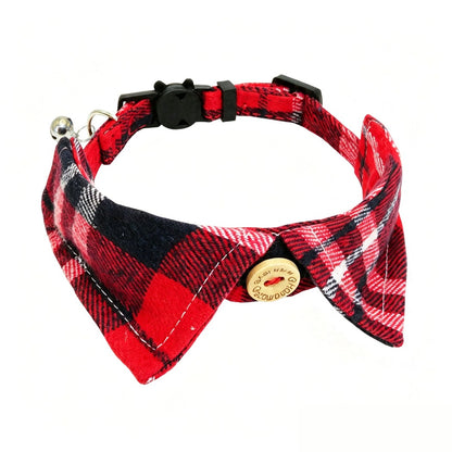 Mokka - Plaid Breakaway Buckle Bell Cat Collar