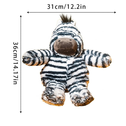 Petkin - Zebra Shaped Squeaky Plush Dog Toy