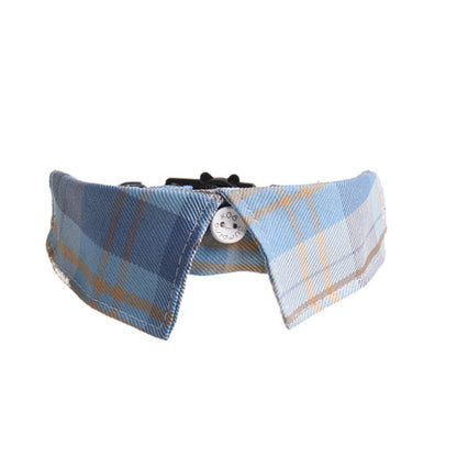 Mokka - Plaid Cat Collar | Shirt Collar for Cats | Breakaway Cat Collar | Dress Up Pet Collar