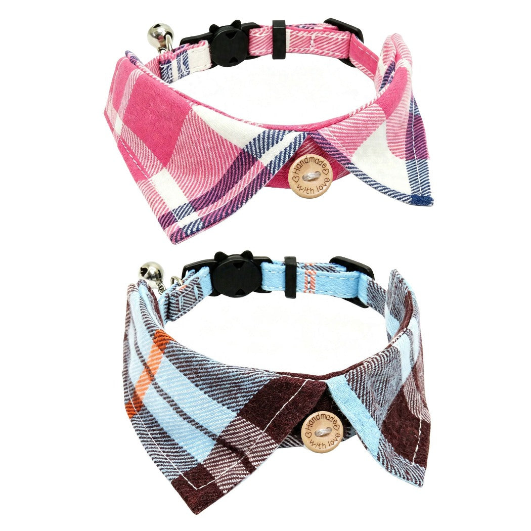 Mokka - Plaid Breakaway Buckle Bell Cat Collar