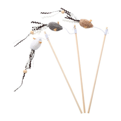 Moo - Mouse Teaser Wand Cat Toy