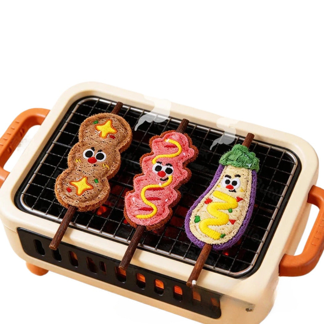Moo - BBQ Skewer Loofah Cat Toy
