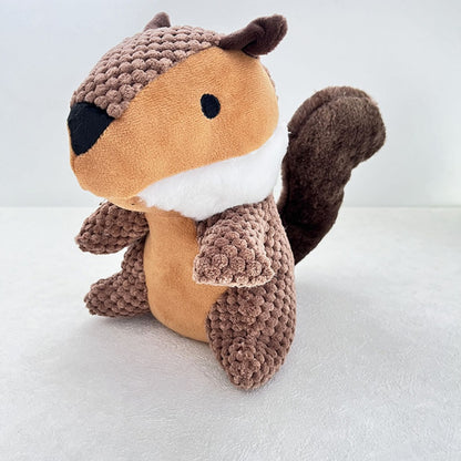Petkin - Plush Squirrel Dog Toy – Soft & Textured for Gentle Chewing