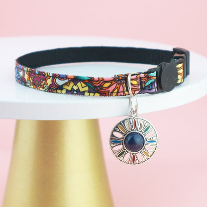Mokka - Retro Bohemian Style Print Cat Collar