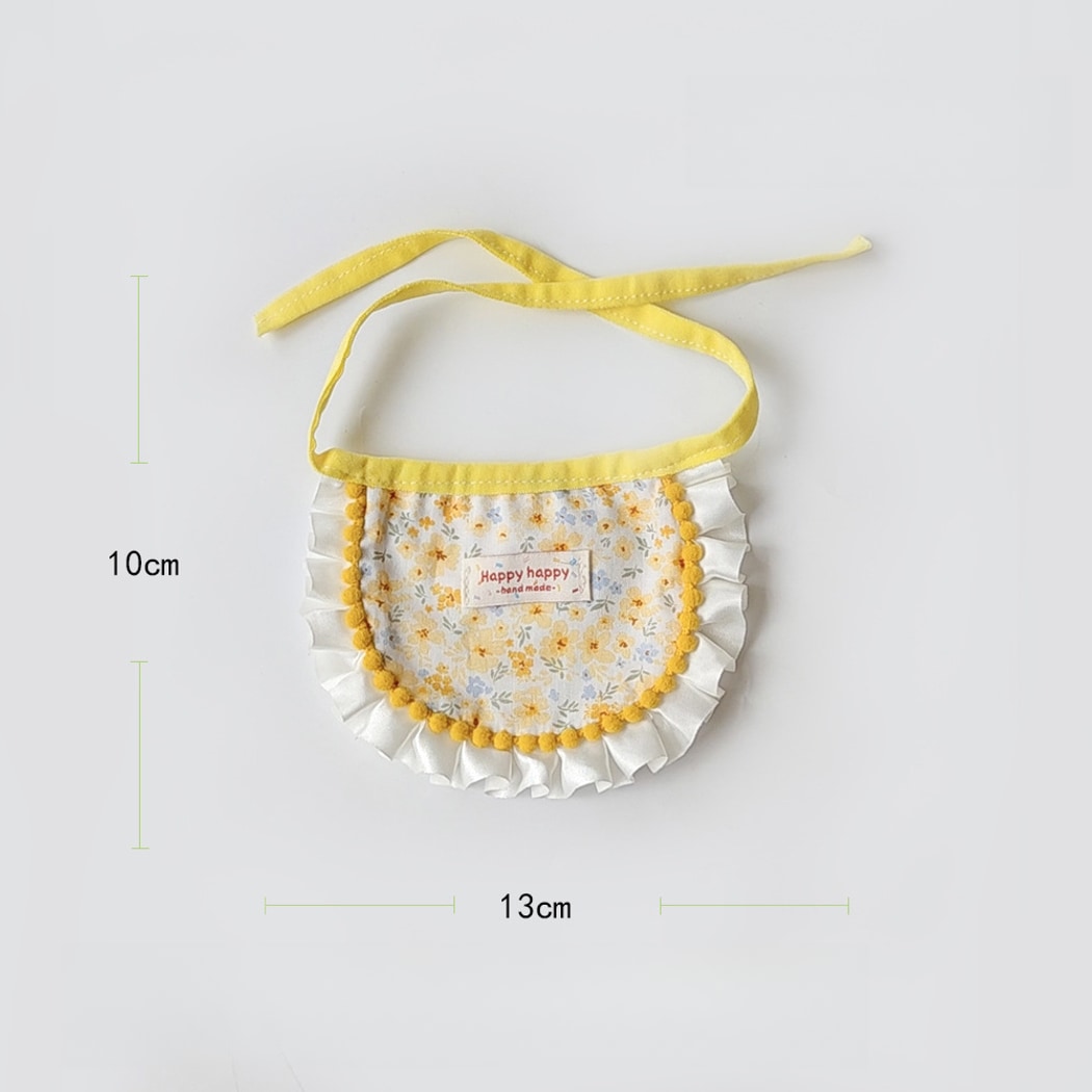 Mokka - Yellow Tones Floral Pattern Pet Bib