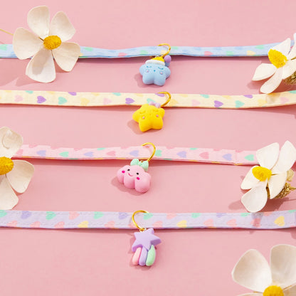 Mokka - Adjustable Heart Print Princess Style Cat Collar
