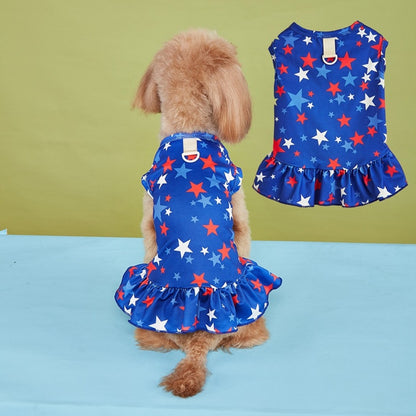 Ozzie - Ruffle Colorful Party Print Pet Dress
