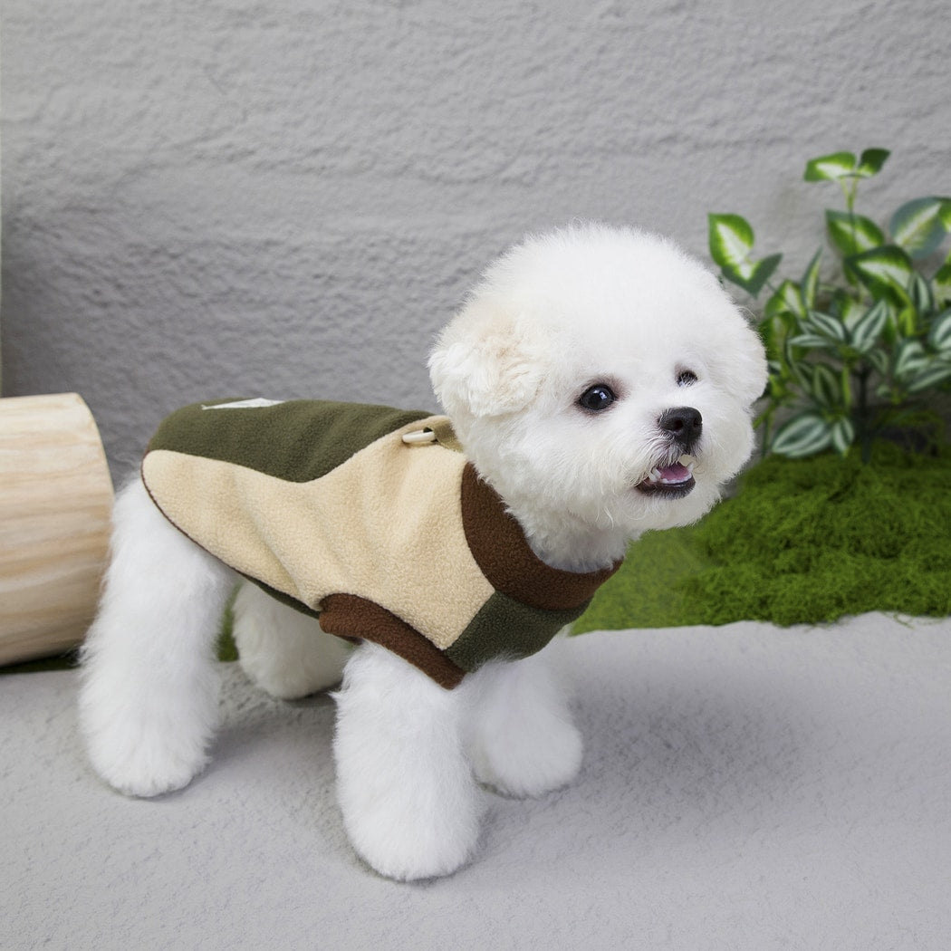 Ozzie - Color Block Two-Leg Fleece Dog Vest