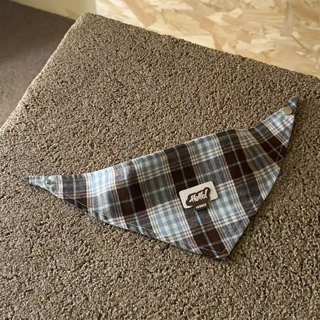 Ozzie - Plaid Dog and Cat Neckwear Bandana Collar