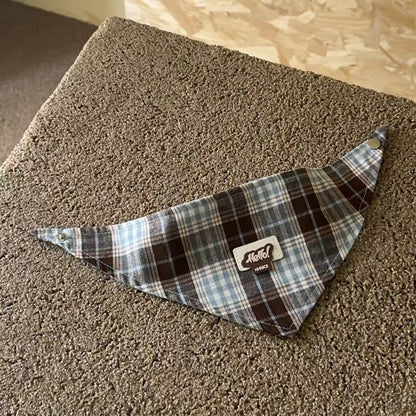 Ozzie - Plaid Dog and Cat Neckwear Bandana Collar