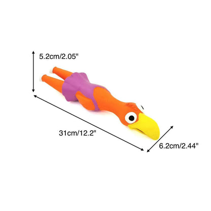 Petkin - Flamingo Dog Toy | Squeaky Dog Toy | Durable Chew Toy | Funny Pet Toy