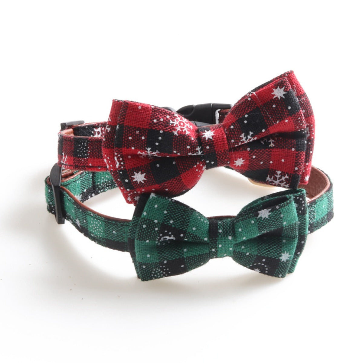 Christmoo - Holiday Plaid Bow Tie Collar