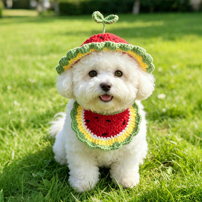 Mokka - Watermelon Style Pet Bib and Hat