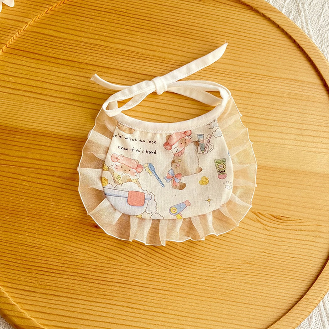 Mokka - Cute Ruffle Trim Pet Bib