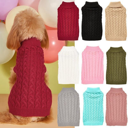 Ozzie - Knit Turn-Down Collar Dog Sweater