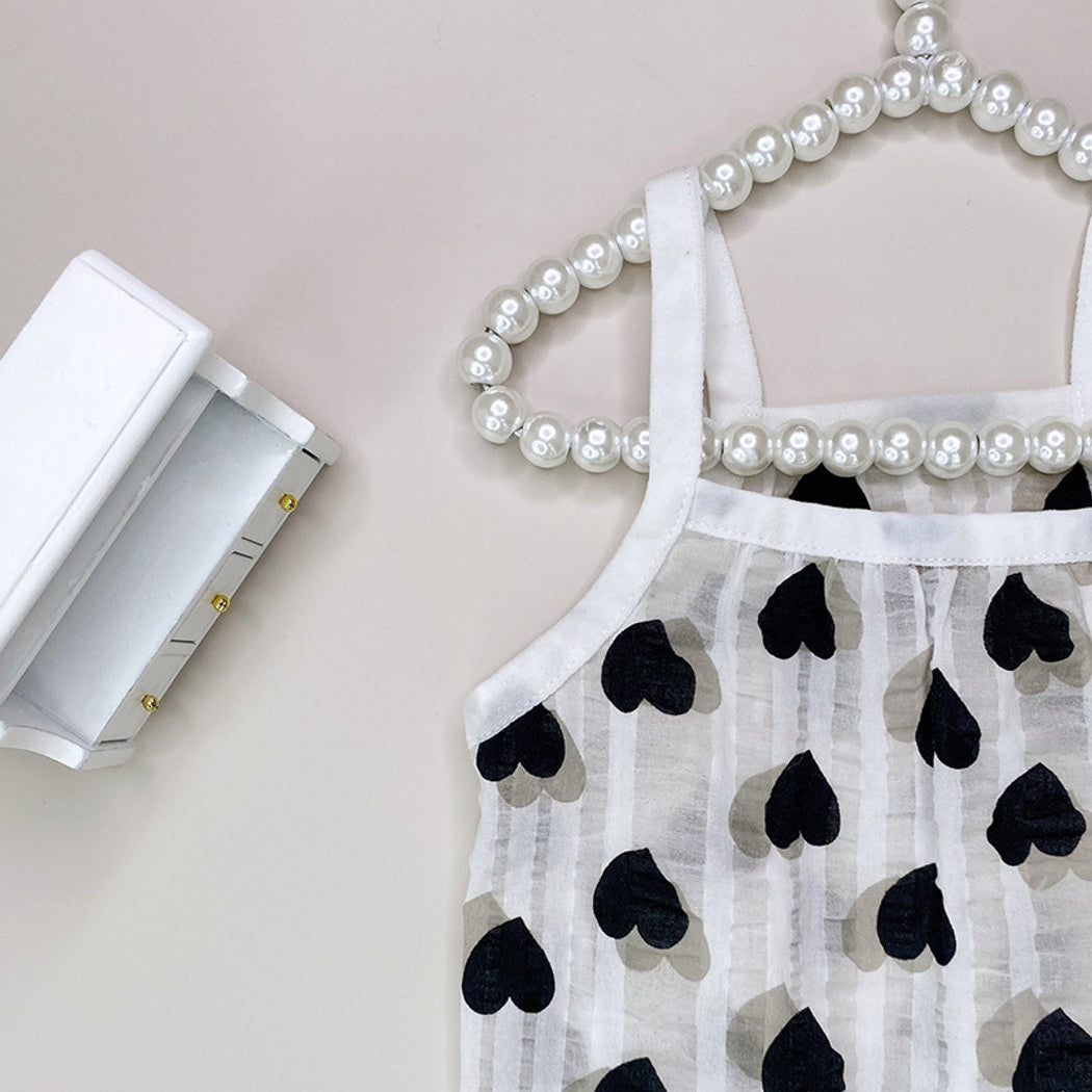Ozzie - Princess Style Heart Print Dog Dress