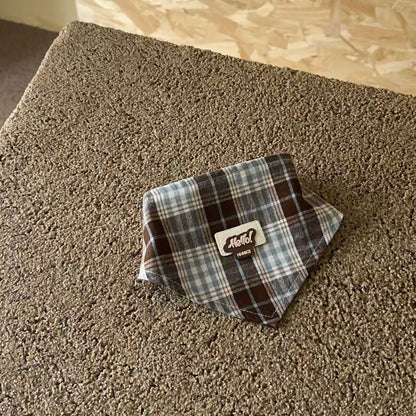 Ozzie - Plaid Dog and Cat Neckwear Bandana Collar