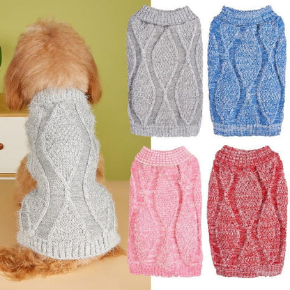 Ozzie - Cable Knit Turtleneck Everyday Dog Sweater