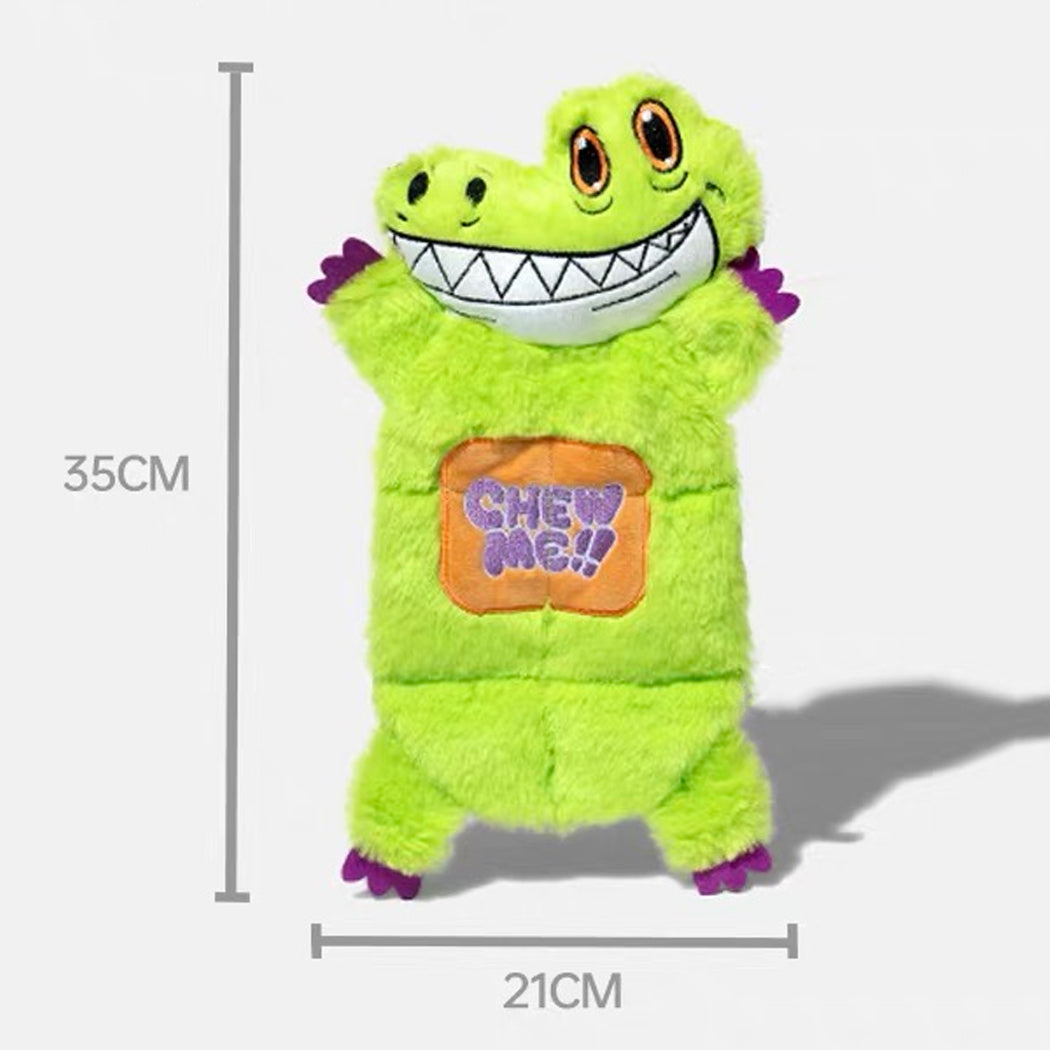 Petkin - Crocodile Shaped Dog Plush Toy