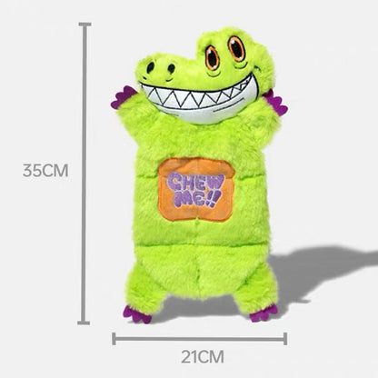 Petkin - Crocodile Shaped Dog Plush Toy