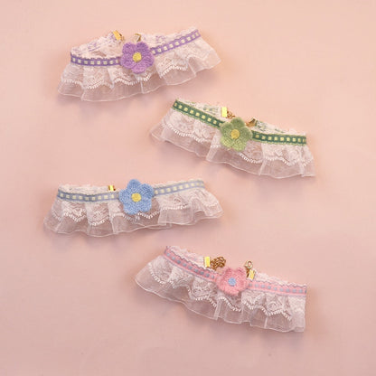 Mokka - Floral Lace Ruffle Decorative Cat Collar