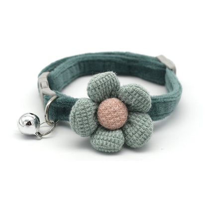 Mokka - Floral Bell Casual Pet Neck Collar for Cats