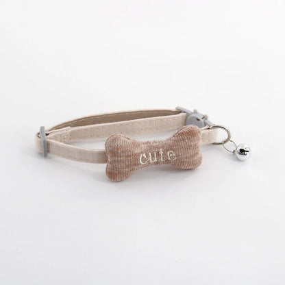 Mokka - Purple Bone Cat Collar with Bell