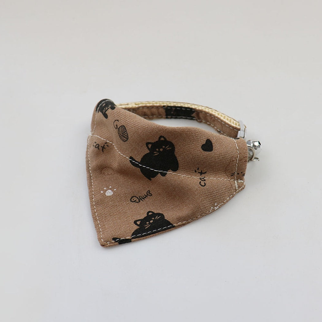 Mokka - Cartoon Cat Print Pet Bandana Collar