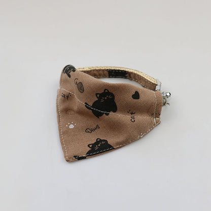 Mokka - Cartoon Cat Print Pet Bandana Collar