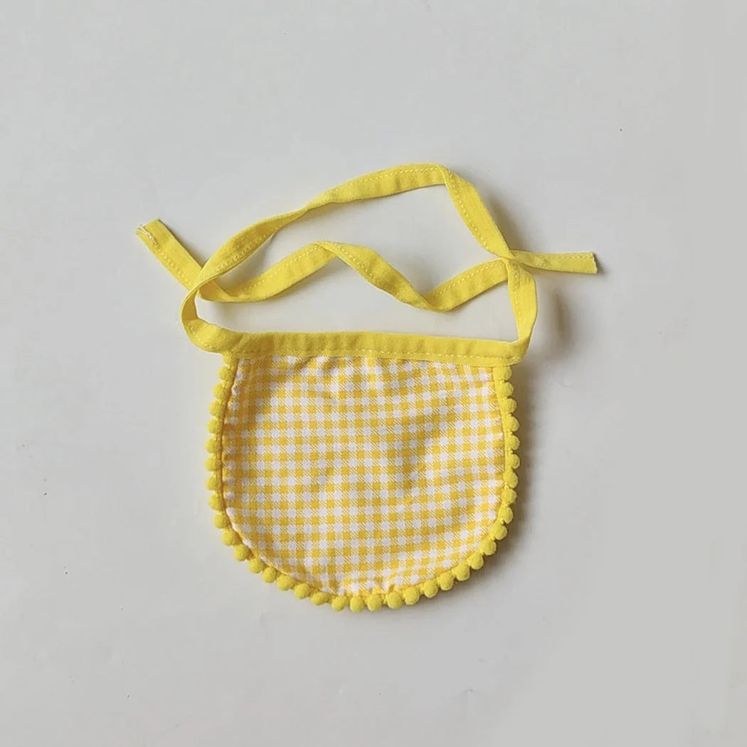 Mokka - Gingham Check Tie Bib Pet Neckwear