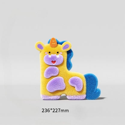 Petkin cute giraffe plush dog toy showing full body and tail