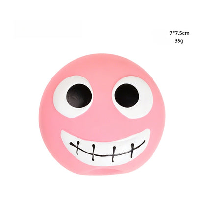 Petkin - Cartoon Smiley Squeaky Interactive Dog Toy