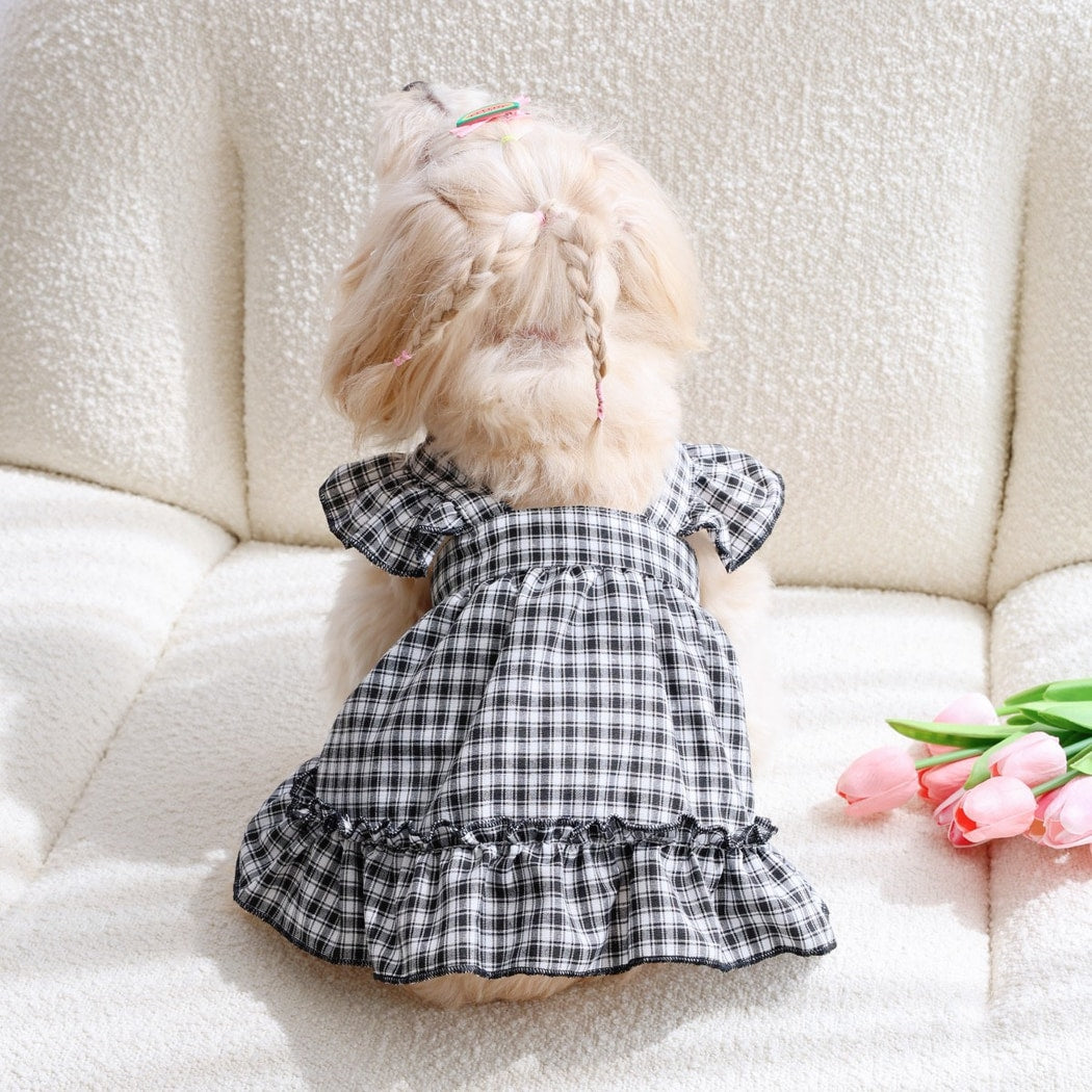 Ozzie - Plaid Ruffle Cat and Dog Pet Dress