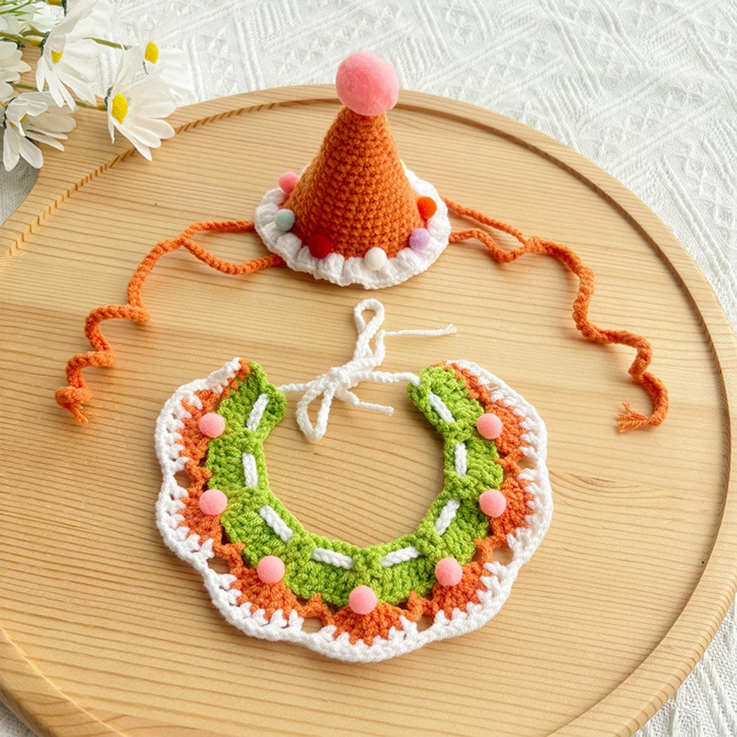 Ozzie - Ice Cream Pet Birthday Hat and Bib