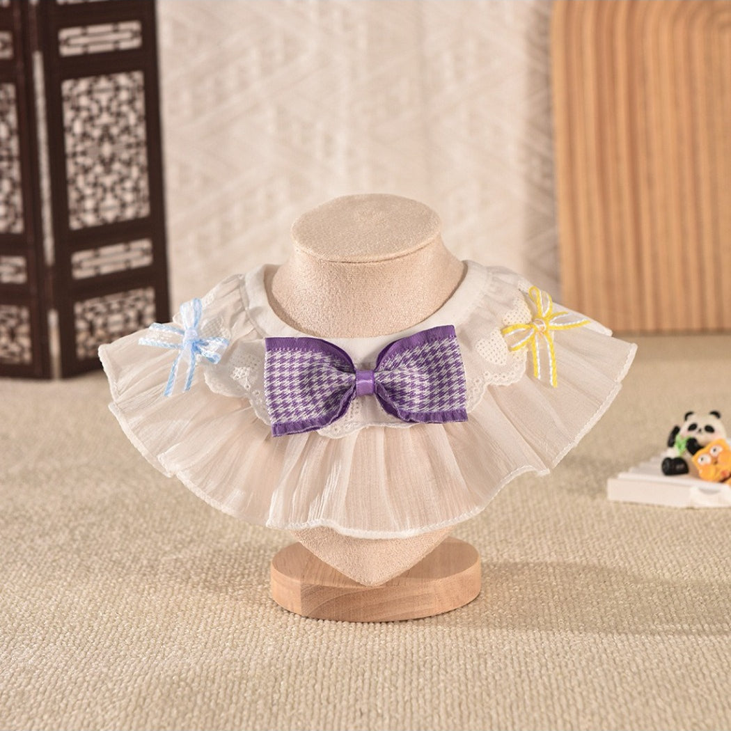 Mokka Princess Ruffle Cat Collar displayed on a white background