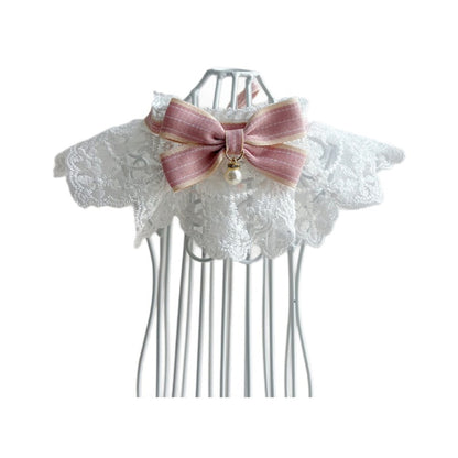 Mokka - Princess Bow Lace Trim Cat Bib